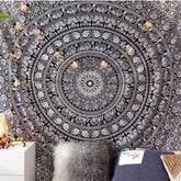 Black Elephant Mandala Wall Hangings My Wall Clock